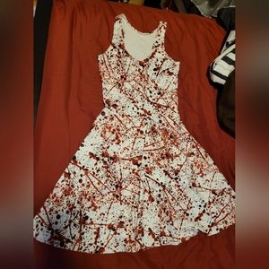 Blood splatter skater dress black milk